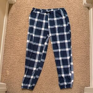 Navy and White Checkered Pajama Pants